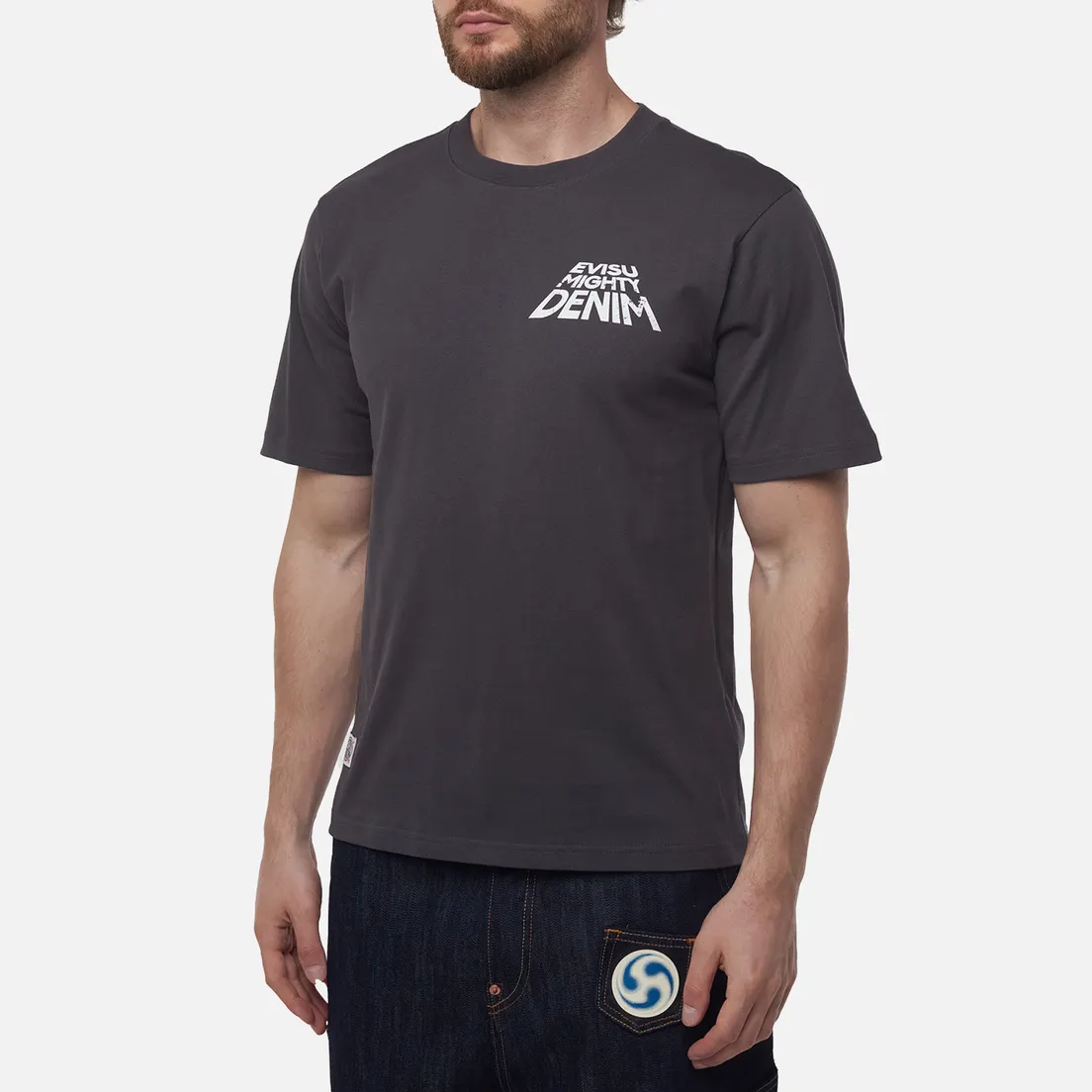 Evisu Мужская футболка Printed & Applique Embroidery Godhead