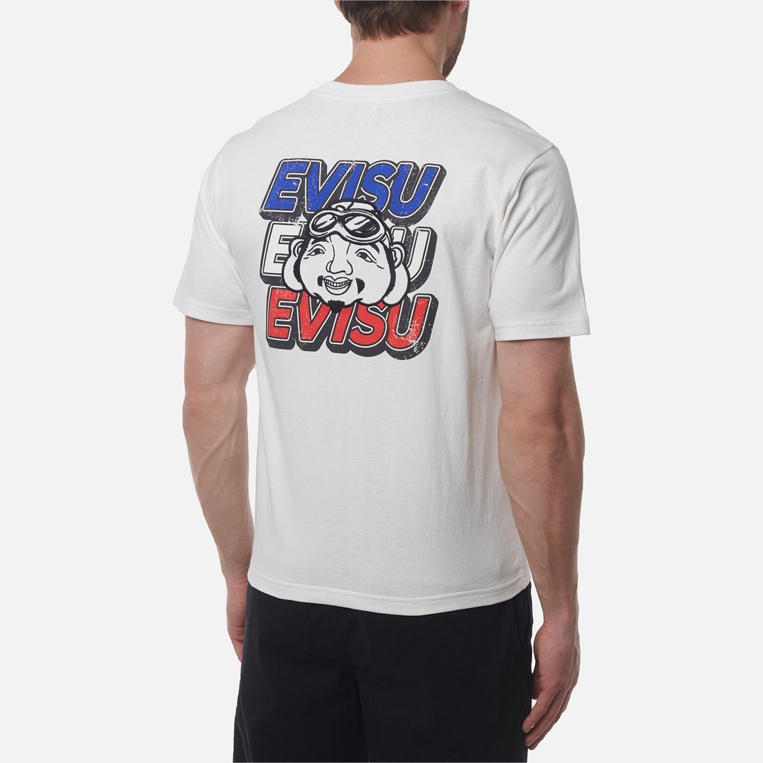 Evisu Мужская футболка Printed & Applique Embroidery Godhead
