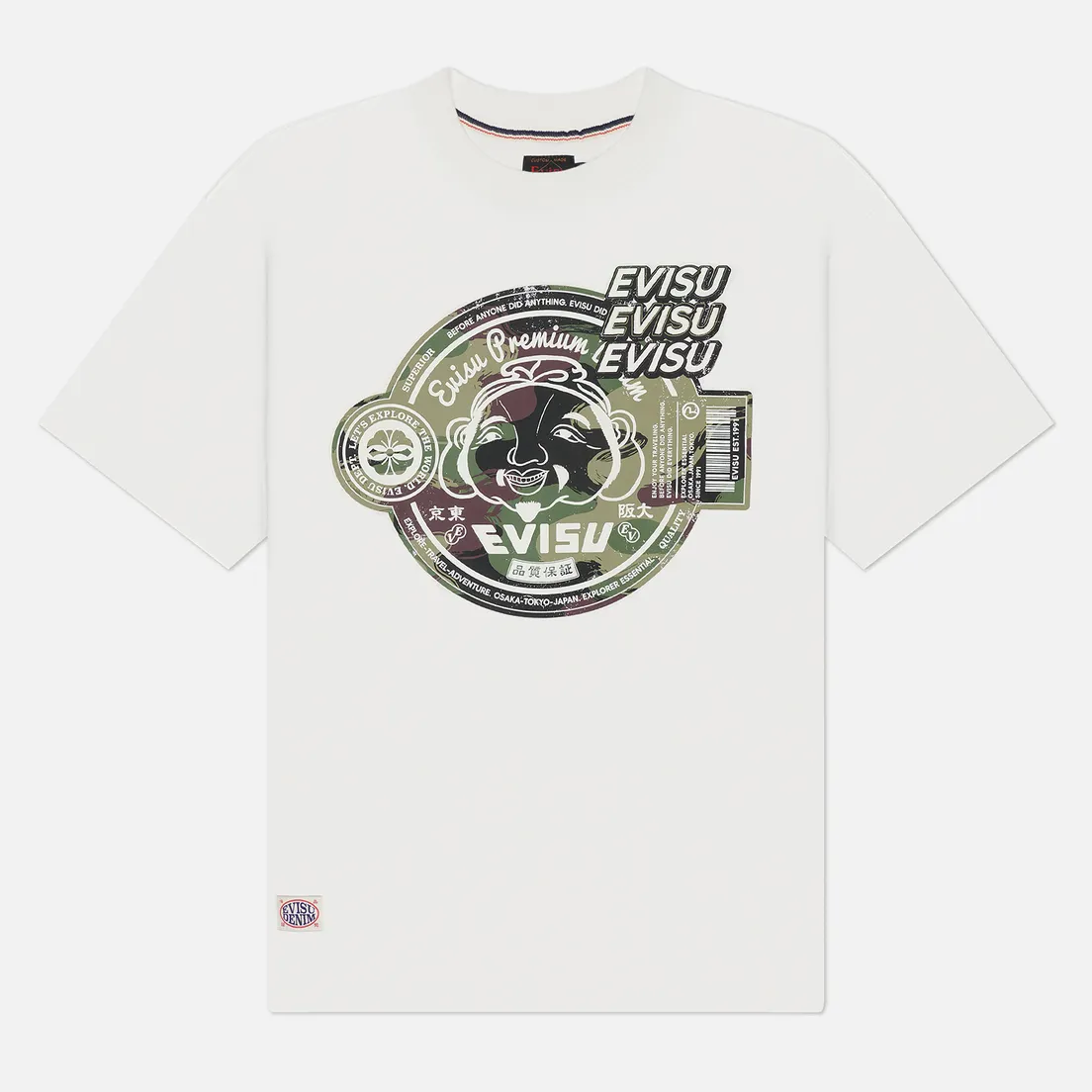 Evisu Мужская футболка Camo Print Godhead