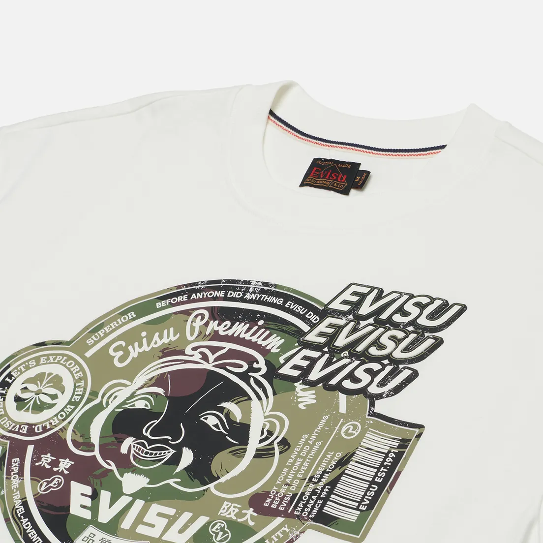 Evisu Мужская футболка Camo Print Godhead
