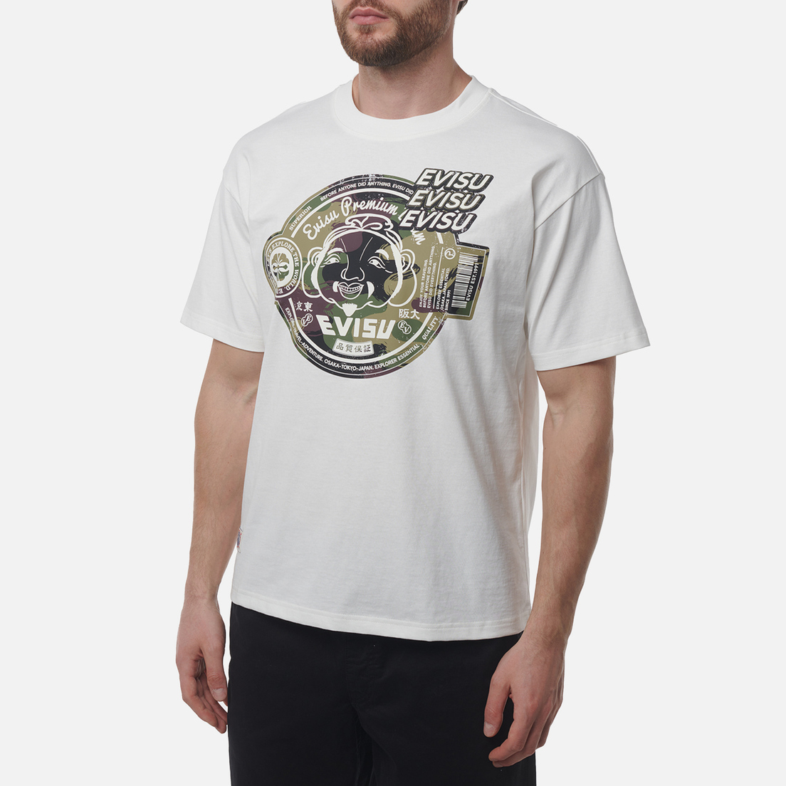 Evisu Мужская футболка Camo Print Godhead