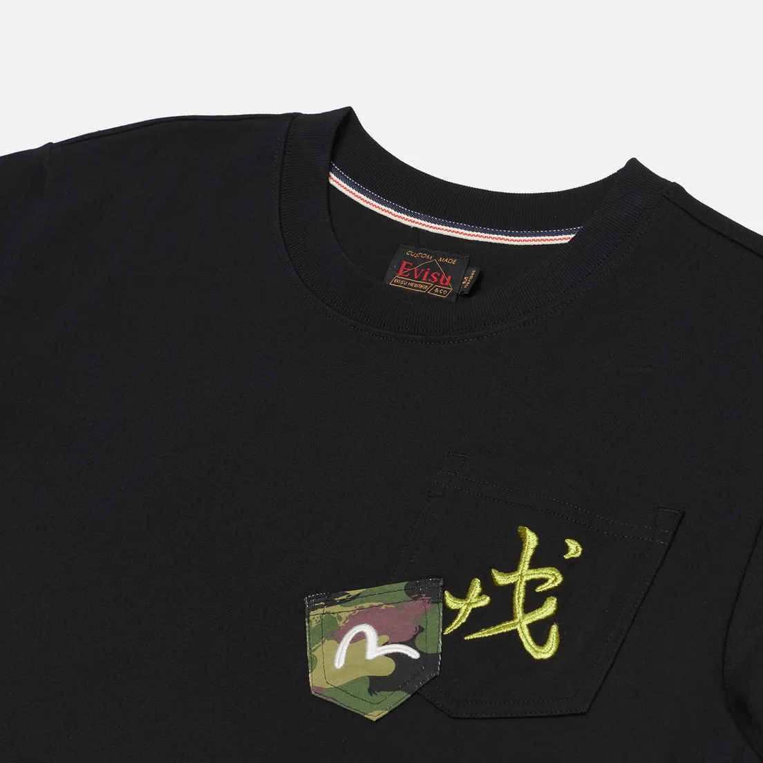 Evisu Мужская футболка Printed Godhead Mutli Pocket