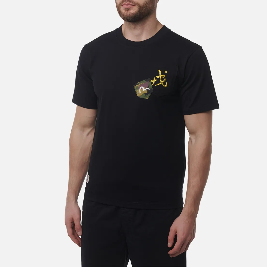 Evisu Мужская футболка Printed Godhead Mutli Pocket