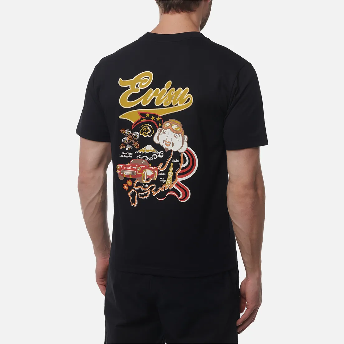 Evisu Мужская футболка Printed Godhead Mutli Pocket