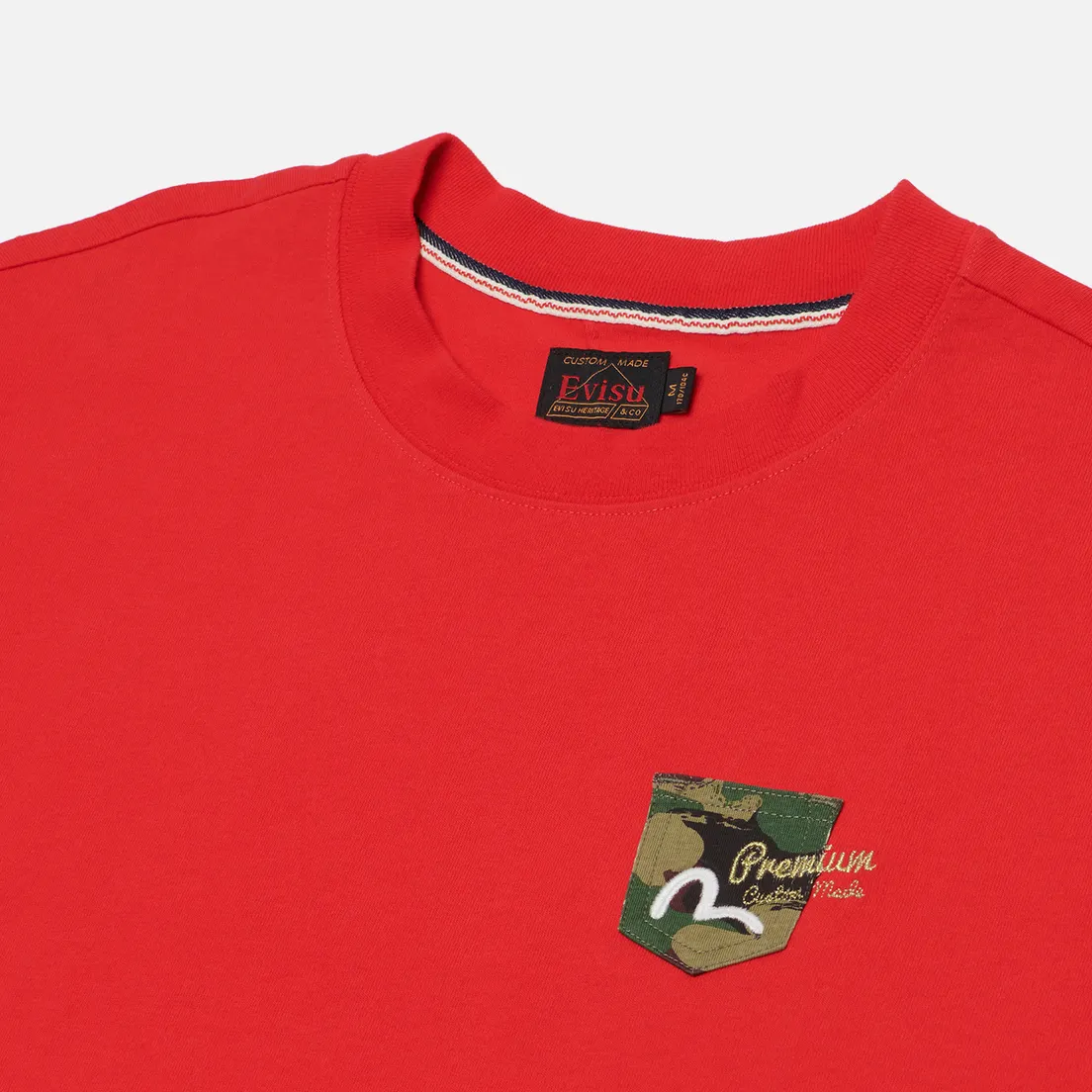 Evisu Мужская футболка Seagull Printed & Embroidery Mutli Pocket