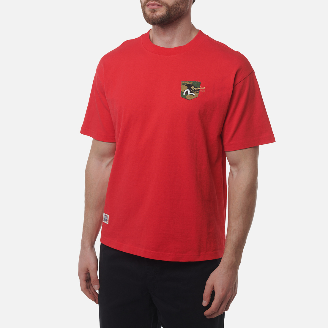 Evisu Мужская футболка Seagull Printed & Embroidery Mutli Pocket