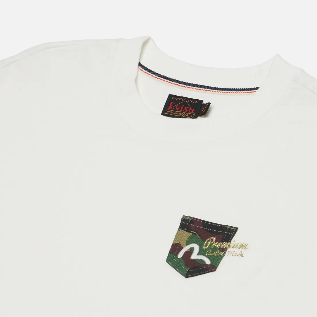 Evisu Мужская футболка Seagull Printed & Embroidery Mutli Pocket
