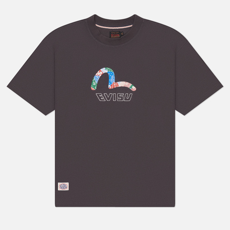 Мужская футболка Evisu Printed Seagull, цвет серый, размер L