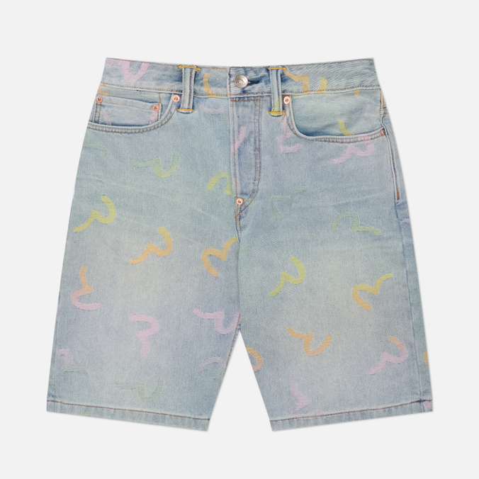 Мужские шорты Evisu Heritage All Over Seagull Jacquard Denim