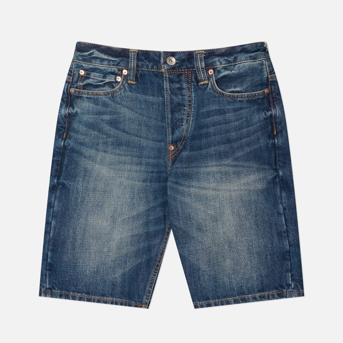 Evisu Мужские шорты Heritage Multi-Pocket Denim Brocade Patch