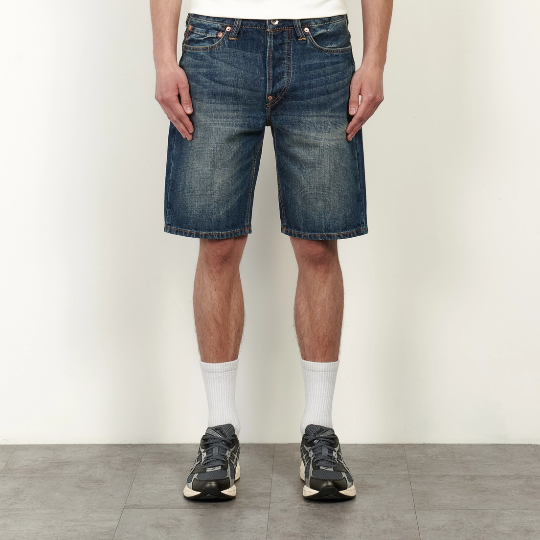 Evisu Мужские шорты Heritage Multi-Pocket Denim Brocade Patch
