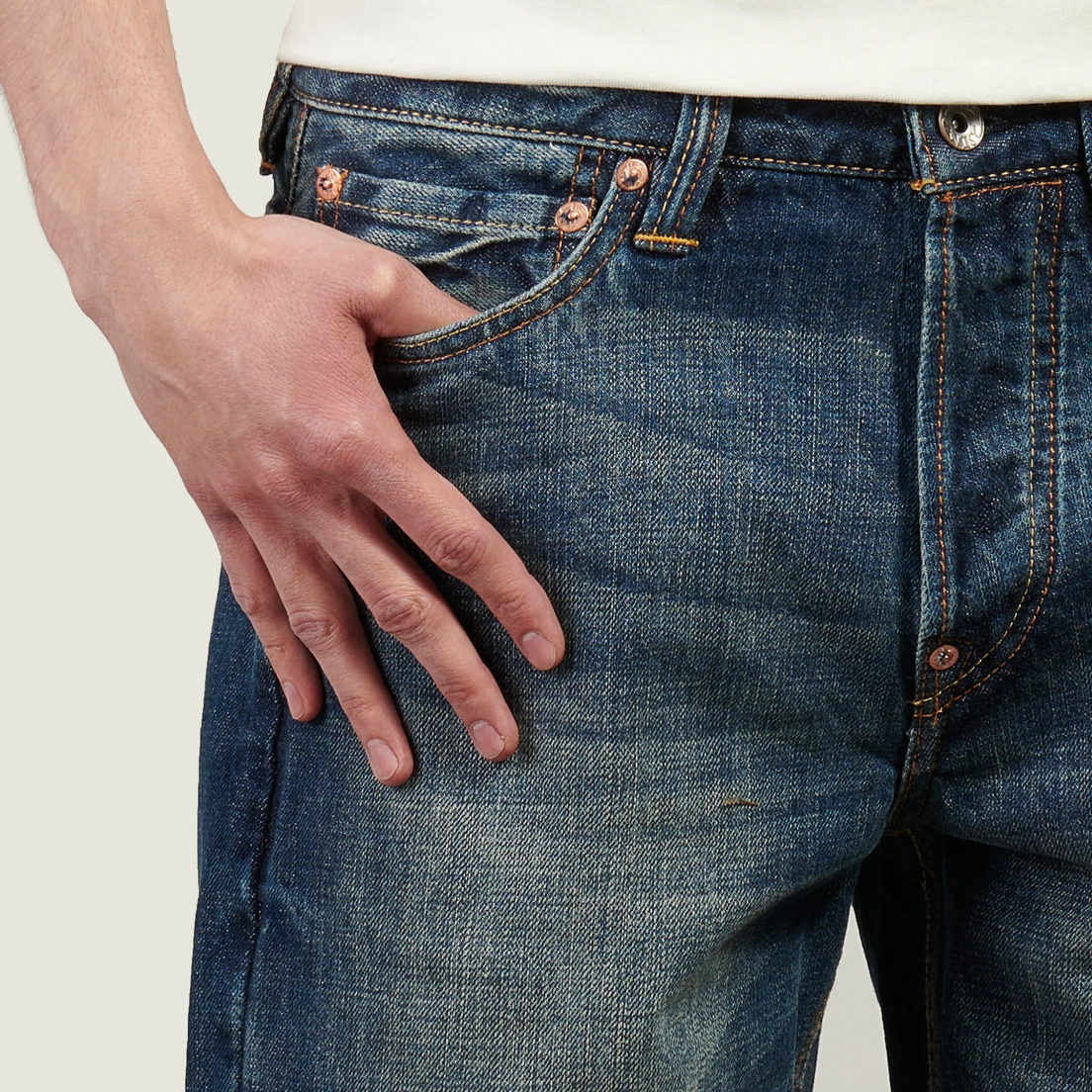 Evisu Мужские шорты Heritage Multi-Pocket Denim Brocade Patch