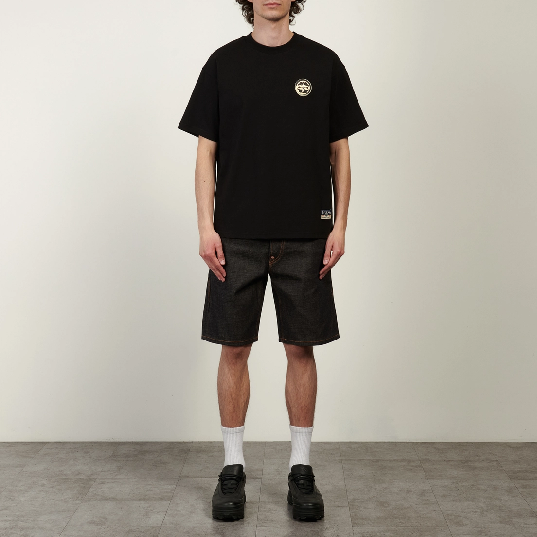 Evisu Мужские шорты Heritage Seagull Printed Pocket Denim