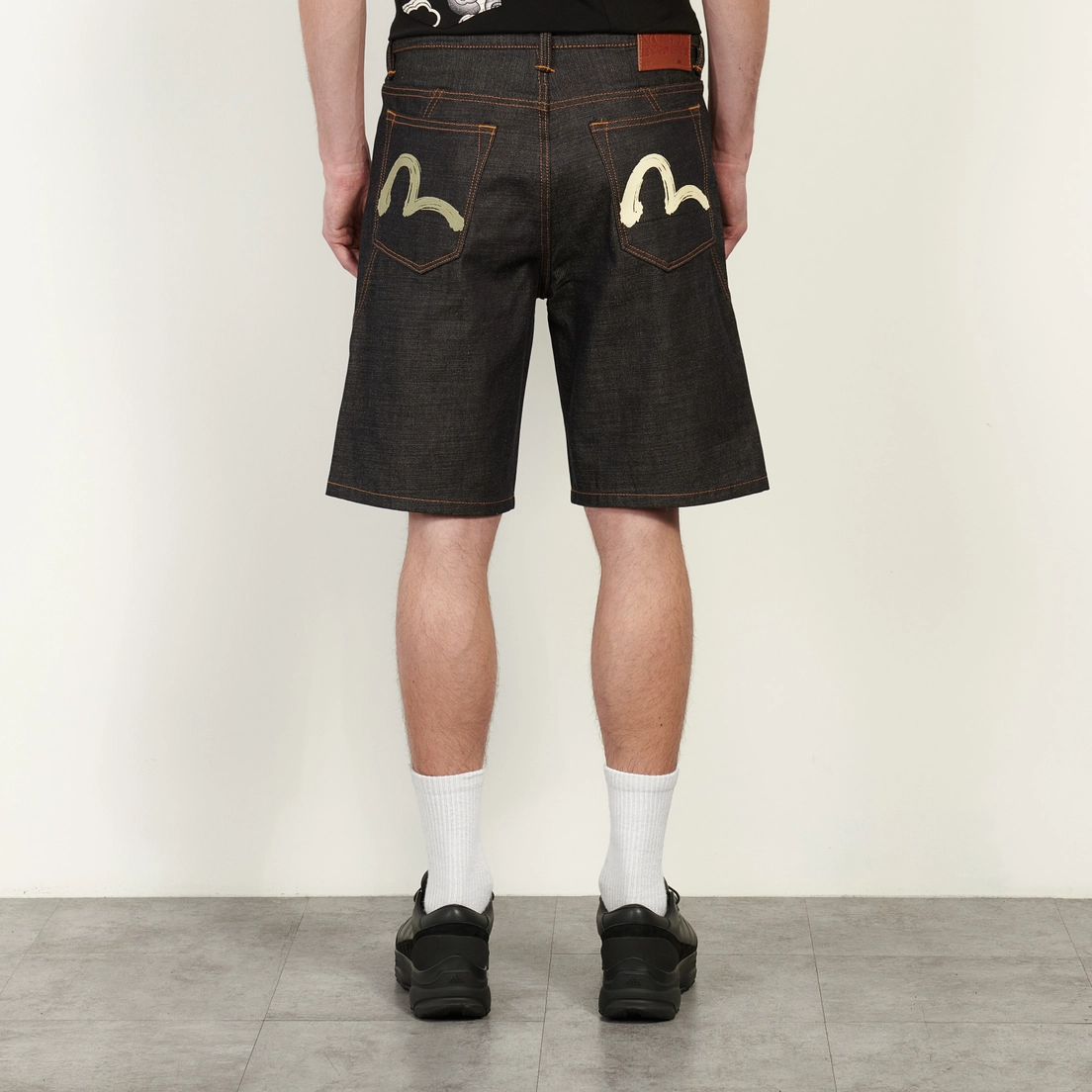Evisu Мужские шорты Heritage Seagull Printed Pocket Denim