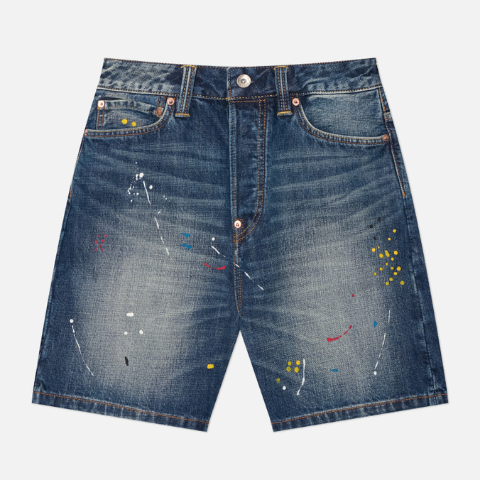 Мужские шорты Evisu Heritage Graffiti Angel Printed Pocket Denim