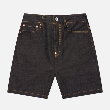 Мужские шорты Evisu Heritage Leopard Pocket Embroidery Denim, цвет синий, размер 30