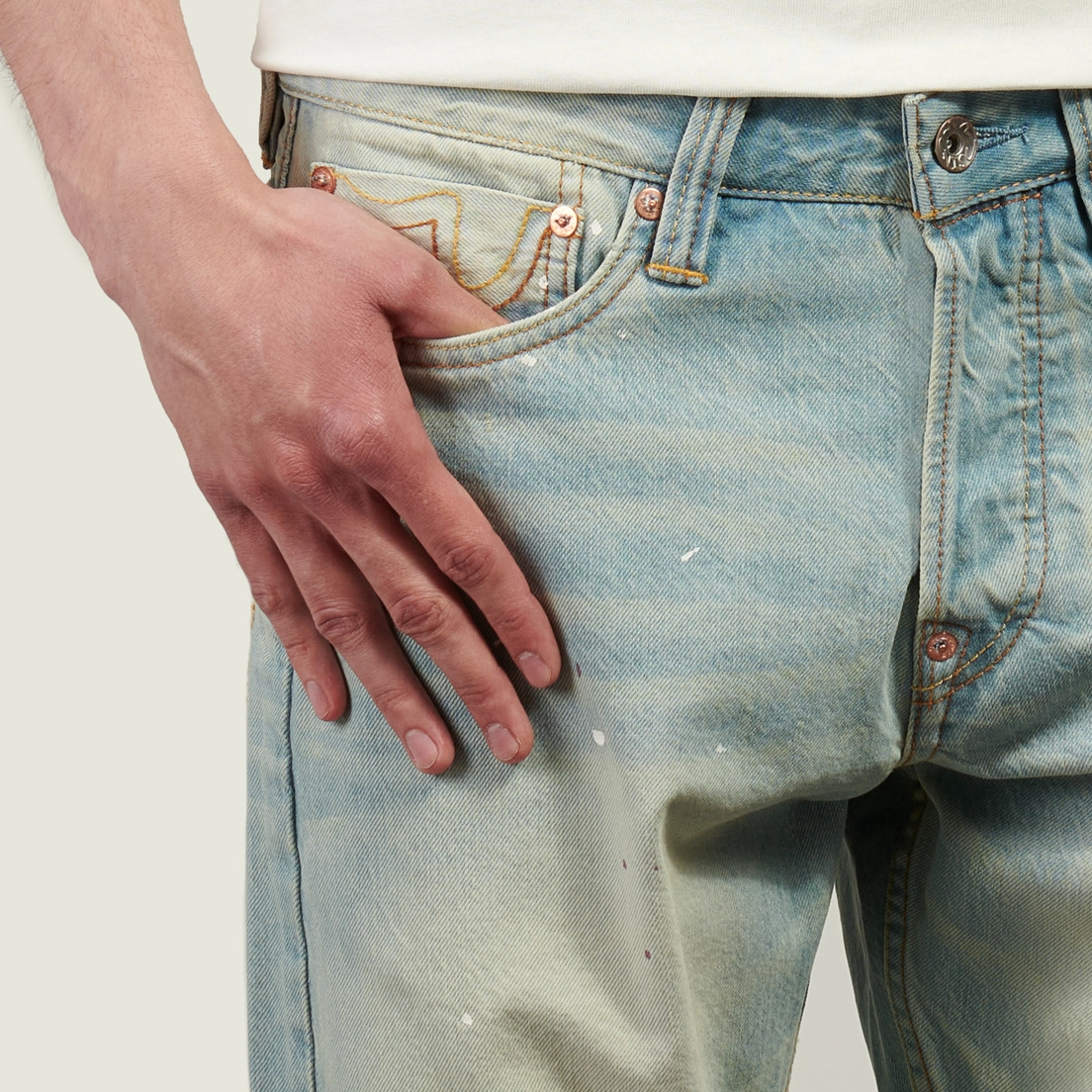 Evisu Мужские джинсы Heritage 7-Pocket Washed Seagull Print