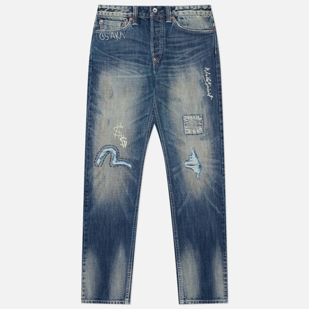 Мужские джинсы Evisu Heritage Hand-Drawn Printed, цвет синий, размер 32