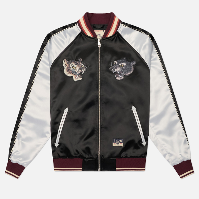 Мужская куртка бомбер Evisu Heritage Duo Leopard Embroidery Souvenior