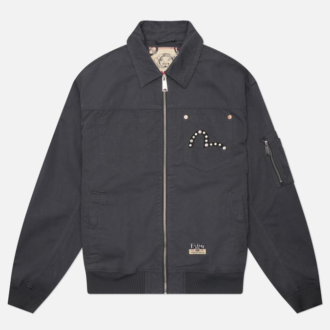 Мужская куртка бомбер Evisu Heritage Zip-Up Metal Studs