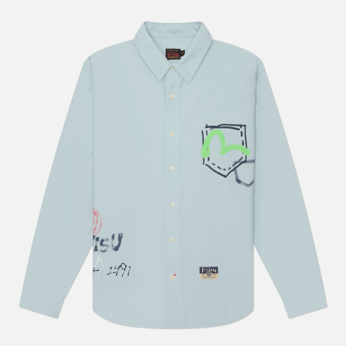 Мужская рубашка Evisu Heritage Oxford With Hand-Drawn Print