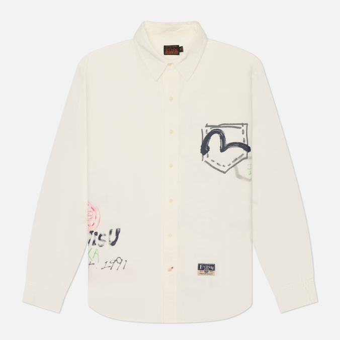 Мужская рубашка Evisu Heritage Oxford With Hand-Drawn Print