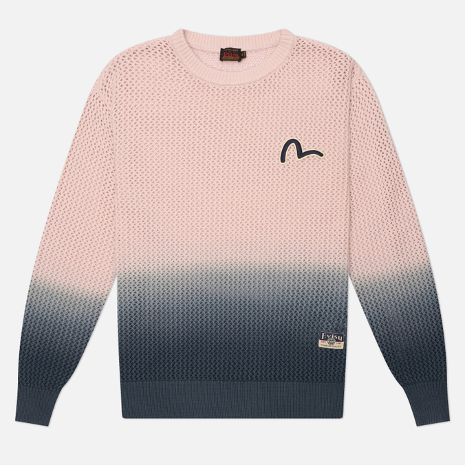 Мужской свитер Evisu Heritage Dip Dye Pullover Seagull Embroidery Badge