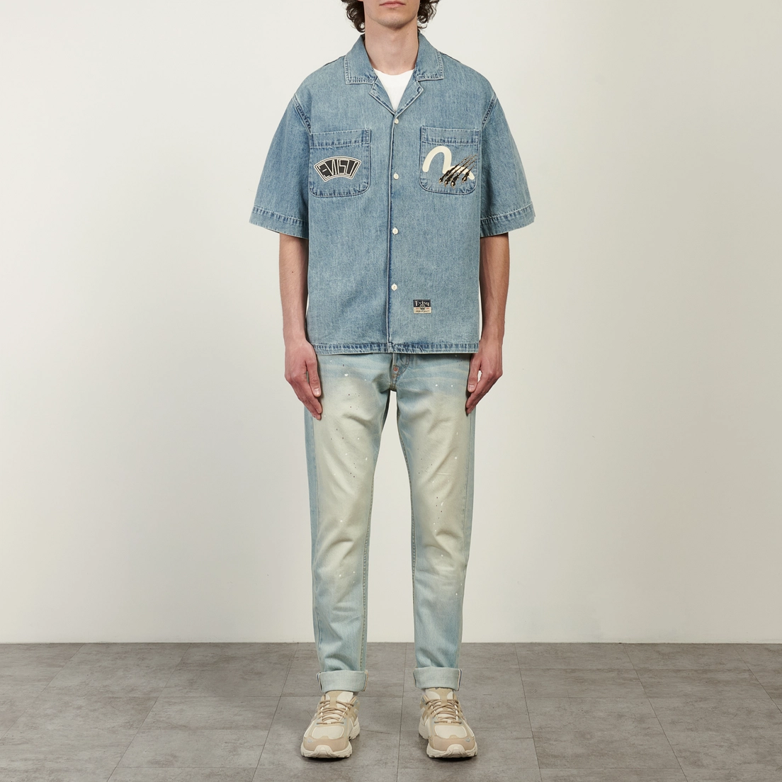Evisu Мужская рубашка Heritage Denim Worker