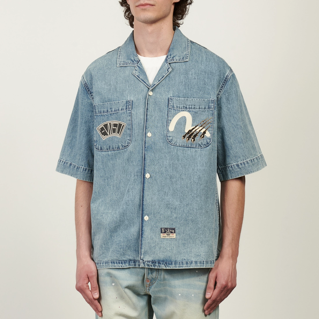 Evisu Мужская рубашка Heritage Denim Worker