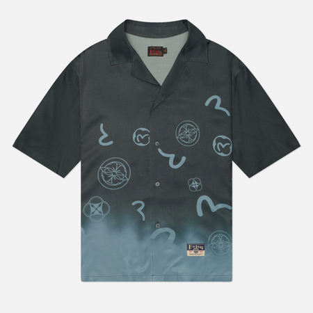 Мужская рубашка Evisu Heritage Seagull Dip Dye Effect All Over Print, цвет серый, размер M