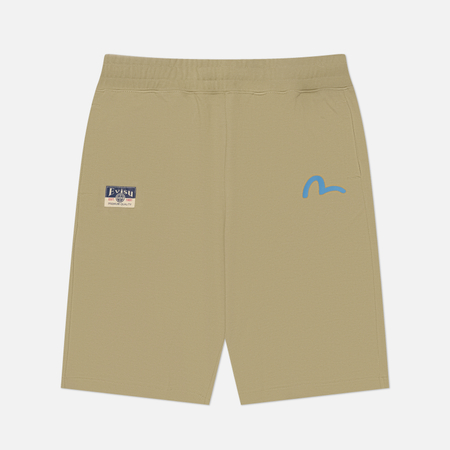 Мужские шорты Evisu Heritage Japanese Kite Daicock Printed, цвет бежевый, размер M