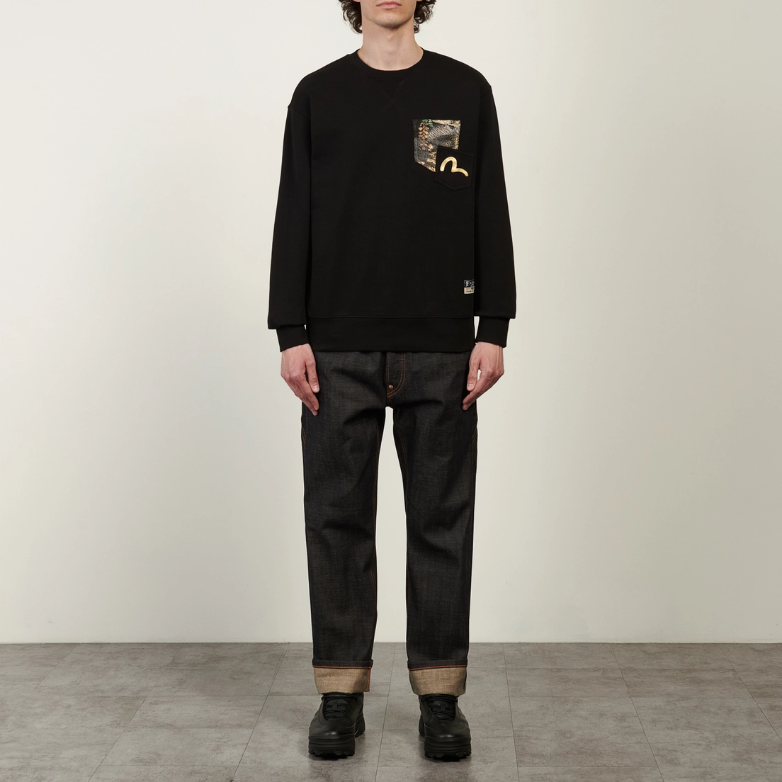 Evisu Мужская толстовка Heritage Japanese Kite Printed Brocade Pocket