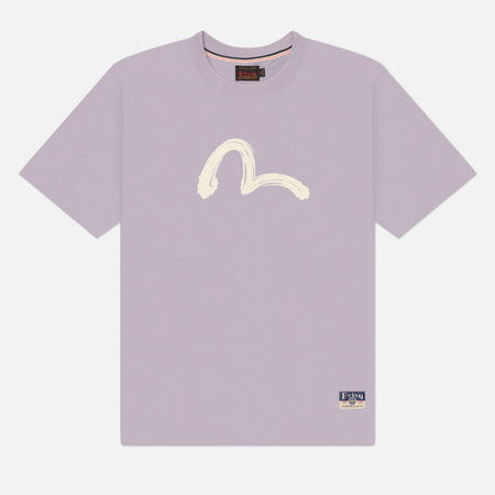 Мужская футболка Evisu Heritage Hand Brush Seagull Printed, цвет фиолетовый, размер XXL