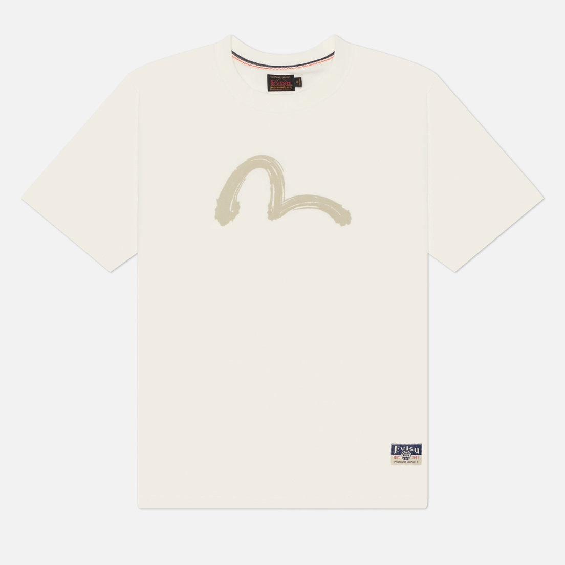 Evisu Мужская футболка Heritage Hand Brush Seagull Printed