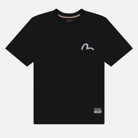 Мужская футболка Evisu Heritage Inserted Godhead Kerchief Logo Embroidery, цвет чёрный, размер M