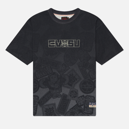 Мужская футболка Evisu Heritage All Over Print Daicock, цвет чёрный, размер XL