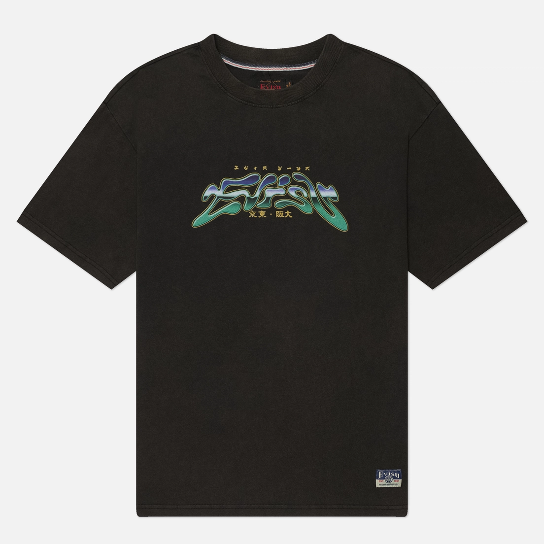 Evisu Мужская футболка Heritage Neon Leopard Printed