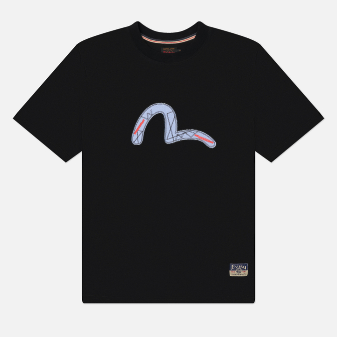 Мужская футболка Evisu Heritage Mixture Frabic Logo Applique