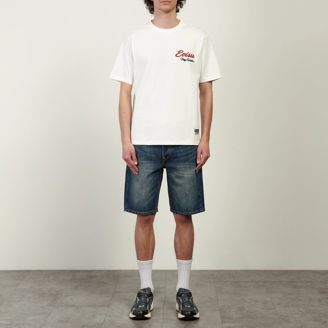 Evisu Мужская футболка Heritage Duo Leopard Printed & Embroidery