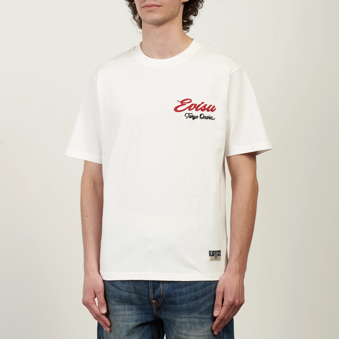Evisu Мужская футболка Heritage Duo Leopard Printed & Embroidery