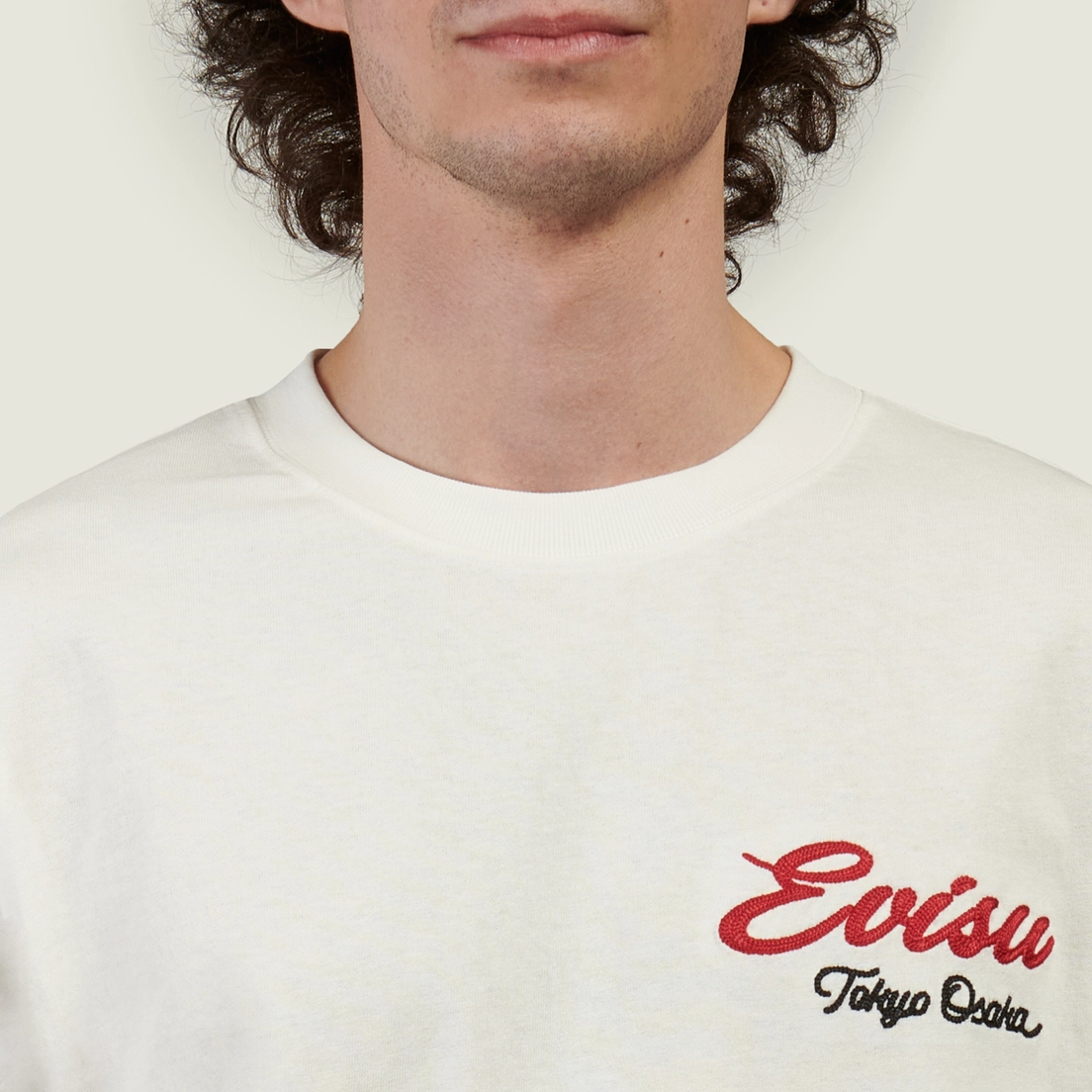 Evisu Мужская футболка Heritage Duo Leopard Printed & Embroidery