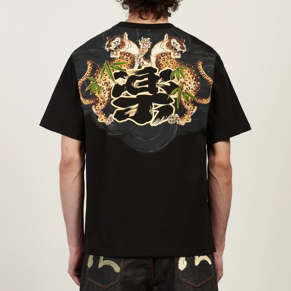 Evisu Мужская футболка Heritage Kanji Leopard Printed
