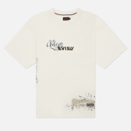 Мужская футболка Evisu Heritage Graffiti All Over Print, цвет бежевый, размер L