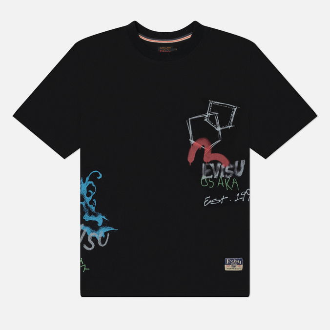 Мужская футболка Evisu Heritage Hand-Drawn Multi-Pocket & Daicock Print