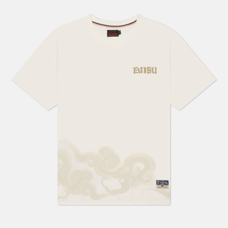Мужская футболка Evisu Heritage Japanese Pattern Printed Daicock, цвет бежевый, размер M