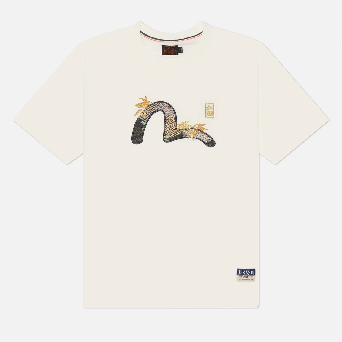 Evisu Мужская футболка Heritage Brocade Seagull Applique