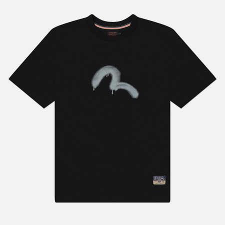 Мужская футболка Evisu Heritage Angel & Graffiti Slogan Printed, цвет чёрный, размер L