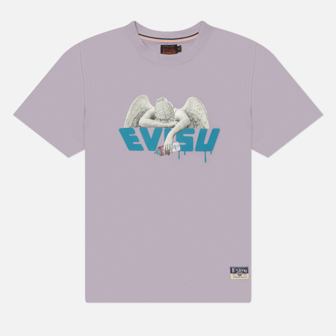 Мужская футболка Evisu Heritage Angel & Aerosol Spray Paint Printed