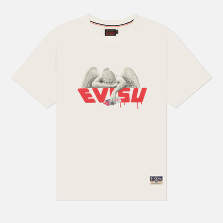 Мужская футболка Evisu Heritage Angel & Aerosol Spray Paint Printed, цвет белый, размер XL