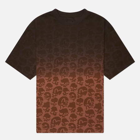 Мужская футболка Evisu Heritage Skull All Over Print, цвет коричневый, размер XXL